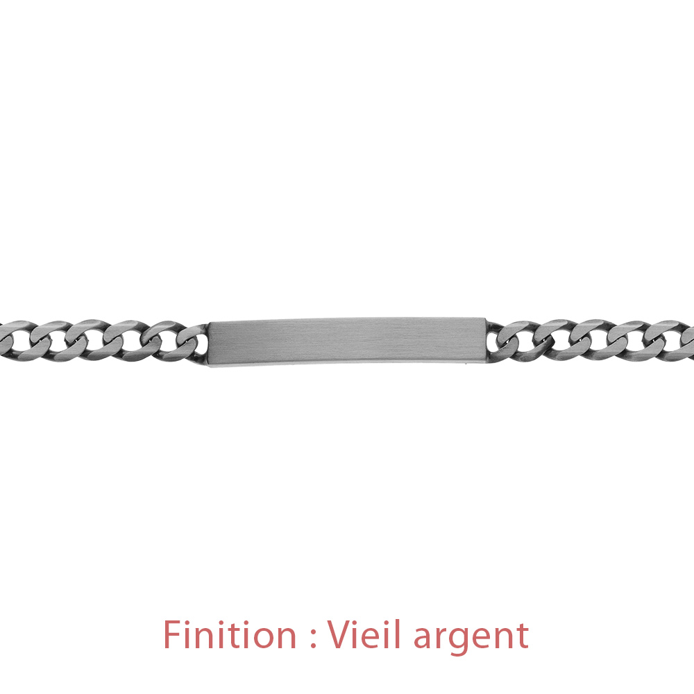 Gourmette en argent maille Hawa� largeur 5mm et longueur 18cm - Vue 4