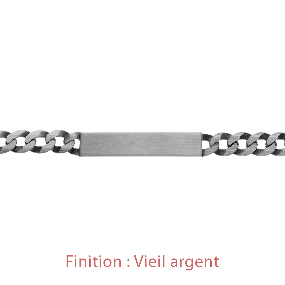 Gourmette en argent maille Hawa� largeur 6mm et longueur 18cm - Vue 4