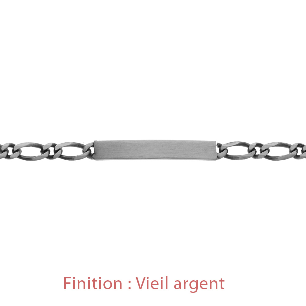 Gourmette en argent maille Hawa� 1+1 largeur 5mm et longueur 18cm - Vue 4