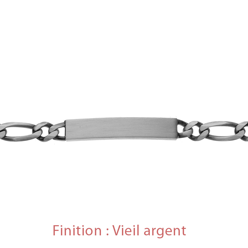 Gourmette en argent maille Hawa� 1+1 largeur 6mm et longueur 18cm - Vue 4