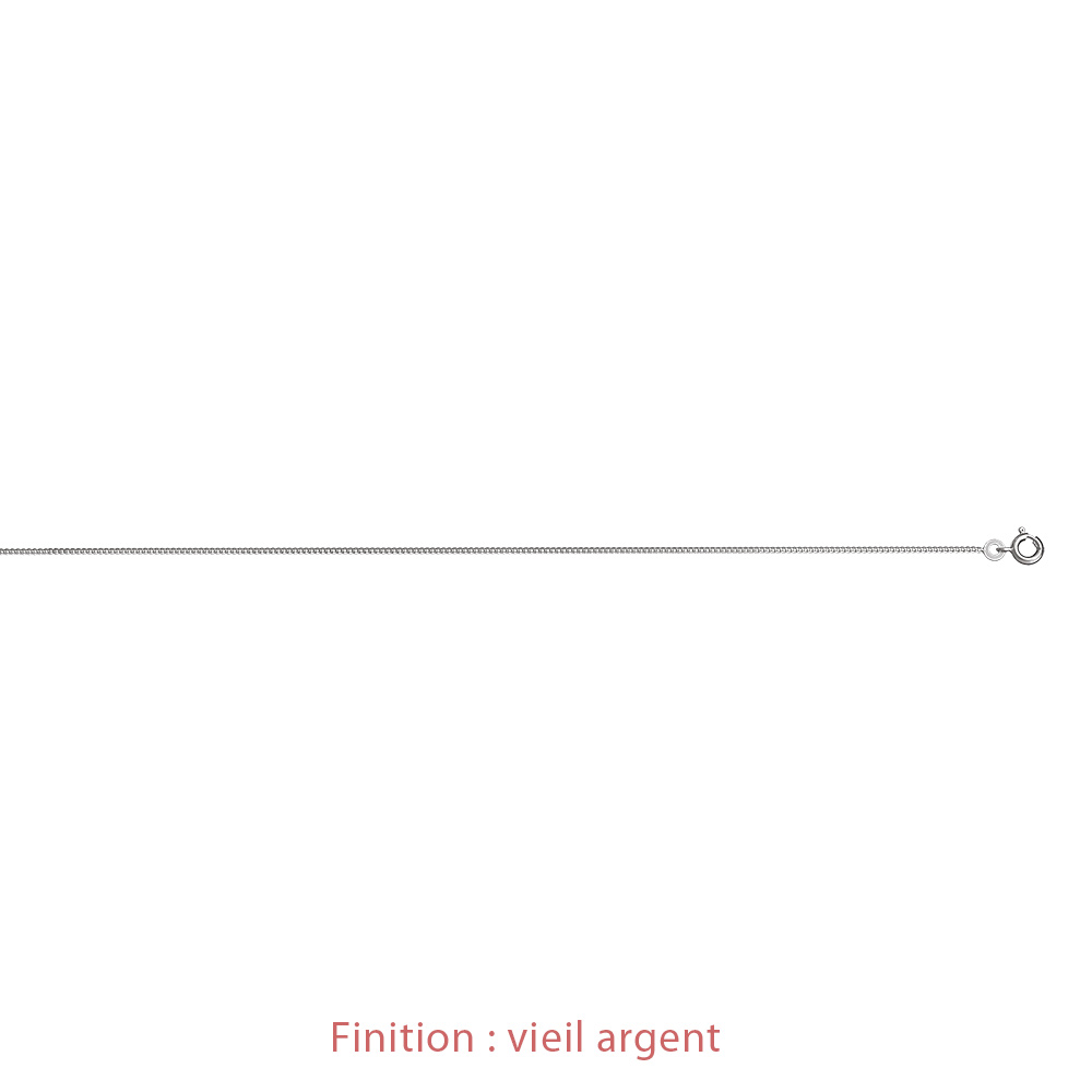 Cha�ne en argent maille serr�e largeur 1,2mm et longueur 40cm - Vue 4