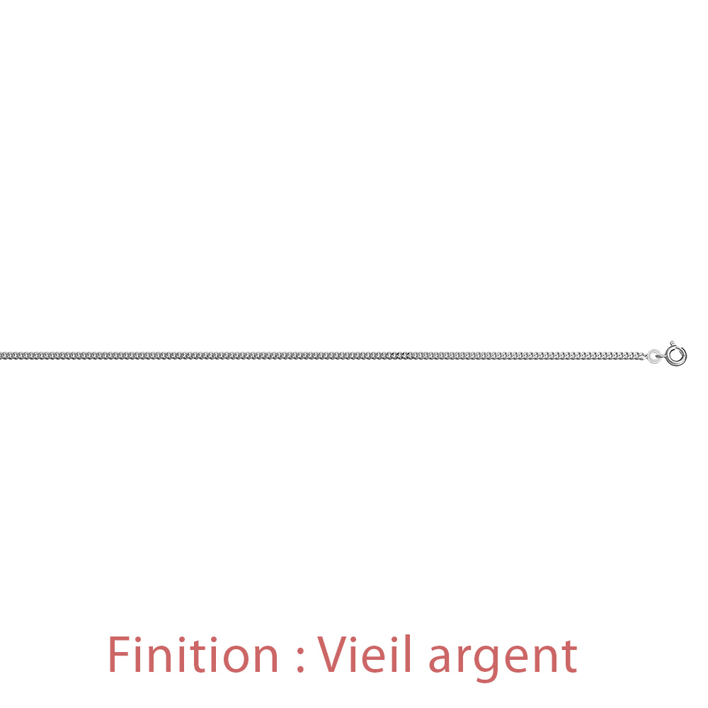 Cha�ne en argent maille serr�e largeur 2,1mm et longueur 45cm - Vue 4