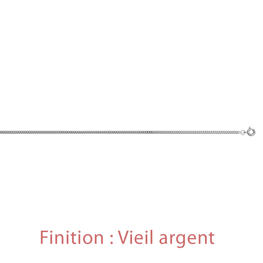 Cha�ne en argent maille serr�e largeur 2,1mm et longueur 50cm - Vue 4