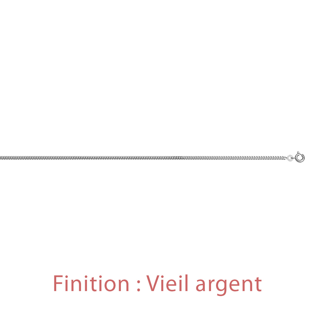 Cha�ne en argent maille serr�e largeur 2,1mm et longueur 55cm - Vue 4