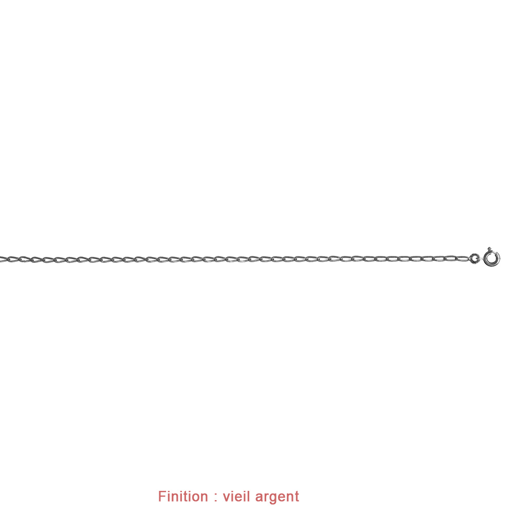 Cha�ne en argent maille cheval largeur 2mm et longueur 50cm - Vue 4