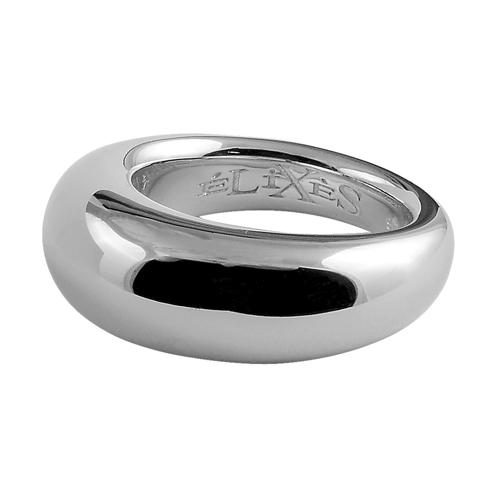 Bague Elix�s en argent massif rhodi� forme bomb�e style r�tro - Vue 4