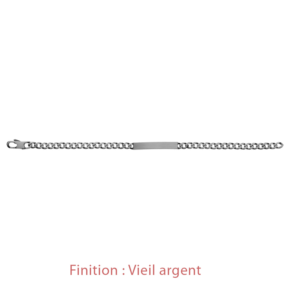 Gourmette en argent maille Hawa� largeur 5mm et longueur 18cm - Vue 5
