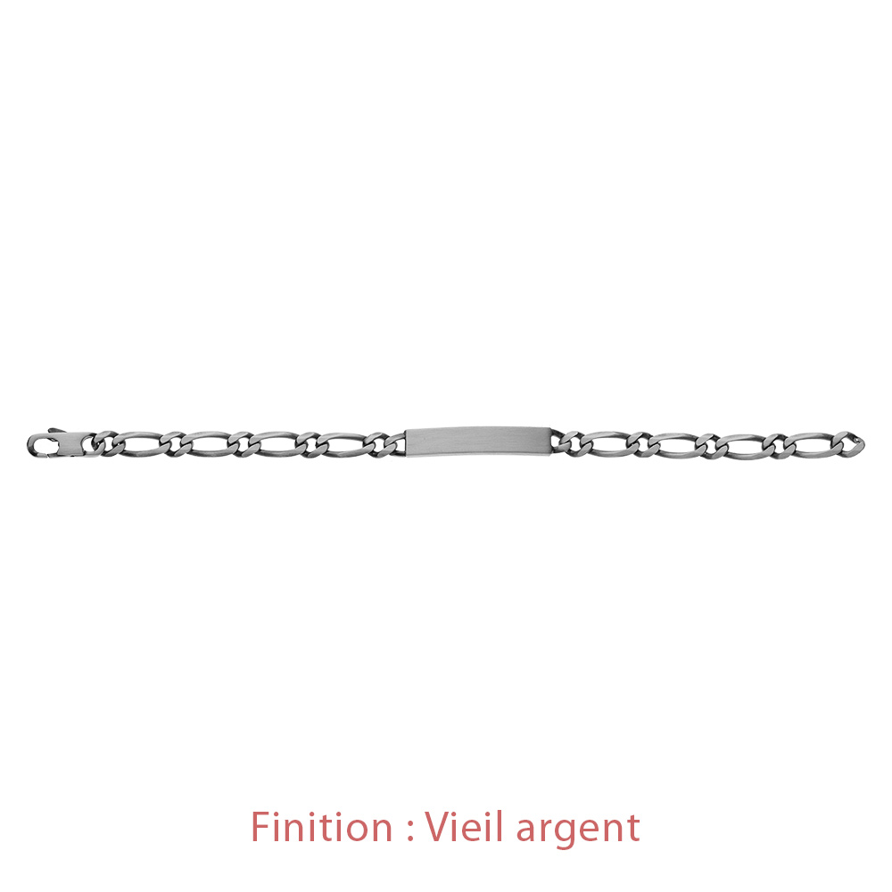 Gourmette en argent maille Hawa� 1+1 largeur 6mm et longueur 18cm - Vue 5