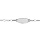 Gourmette pour bébé en argent maille figaro 1+3 avec plaque ovale - largeur 2mm et longueur 13cm + 2cm de rallonge