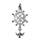 Pendentif croix Huguenote en argent petit modle