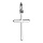 Pendentif croix en argent rhodi simple petit modle