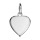 Pendentif en argent coeur simple  graver petit modle - plaque prestige