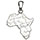 Pendentif en argent carte d'Afrique petit modèle