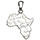 Pendentif en argent carte d'Afrique petit modle