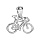 Pendentif en argent vlo de course