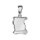 Pendentif en argent parchemin  graver petit modle - plaque prestige