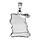 Pendentif en argent parchemin  graver grand modle - plaque prestige