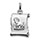 Pendentif en argent rhodi zodiaque parchemin simple Blier