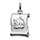 Pendentif en argent rhodi zodiaque parchemin simple Taureau