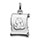 Pendentif en argent rhodi zodiaque parchemin simple Verseau