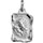 Pendentif en argent brillant parchemin zodiaque Lion