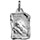 Pendentif en argent brillant parchemin zodiaque Verseau