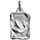 Pendentif en argent brillant parchemin zodiaque Poissons