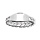 Bague chane en argent avec plaque tonneau  graver