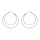 Croles en argent platin double anneaux 38mm et 25mm