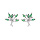 Boucles d'oreille en argent rhodi arbre de vie avec oxydes verts et fermoir poussette