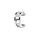 Boucles d'oreille manchette en argent rhodi motif lune et toile ( l'unit)