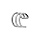 Boucles d'oreille manchette en argent rhodi motif 3 rangs ( l'unit)