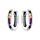 Croles en argent rhodi articules empierres multi couleurs
