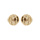 Boucles d'oreille en argent et dorure jaune boule diamante 6mm et fermoir poussette