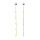 Boucles d'oreille en argent rhodié chaînette avec olives couleur jaune fluo et fermoir poussette