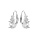 Boucles d'oreille en argent rhodi oxydes blancs avec fermoir dormeuse