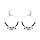 Boucles d'oreille en argent rhodi anneau suspendu 35mm boules lisses et noires pampilles noires facettes et fermoir dormeuse