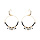 Boucles d'oreille en argent et dorure jaune anneau suspendu 35mm boules lisses et noires pampilles noires facettes et fermoir dormeuse