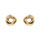 Boucles d'oreille tige en argent dor noeud d'amour plus ar 7 mm