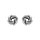 Boucles d'oreille tige en argent rhodi motif noeud  d'amour 7mm