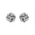 Boucles d'oreille tige en argent rhodi motif torsad 9mm