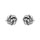 Boucles d'oreille tige en argent rhodi motif noeud d'amour 10,5mm