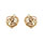 Boucles d'oreille tige en argent dor noeud d'amour multiples 10 mm