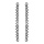 Boucles d'oreilles en argent rhodi suite d'oxydes blancs sertis clos et fermoir poussette