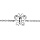 Bracelet en argent rhodi chane papillon ajour oxydes blancs longueur 16+3cm