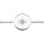 Bracelet en argent rhodi chane avec pastille et etoile oxyde blanc serti longueur 16+3cm