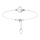 Bracelet en argent rhodi fil transparent avec perle d'eau douce longueur 18+4cm