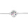 Bracelet en argent rhodi chane avec arbre de vie multi couleurs contours oxydes blancs sertis 16+3cm