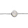 Bracelet en argent rhodi chane avec pastille en Nacre vritable 16+3cm