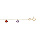 Bracelet en argent et dorure jaune chane avec pampilles coeurs multi couleurs 17+3cm
